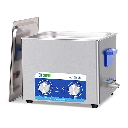 DK SONIC Ultrasonic Cleaner,15L 360W Sonic Cleaner with Heater&Mechanical Timer,Ultrasonic Carburetor Cleaner for Cleaning Gun,Engine,Carburetors,Chains(Include Basket)