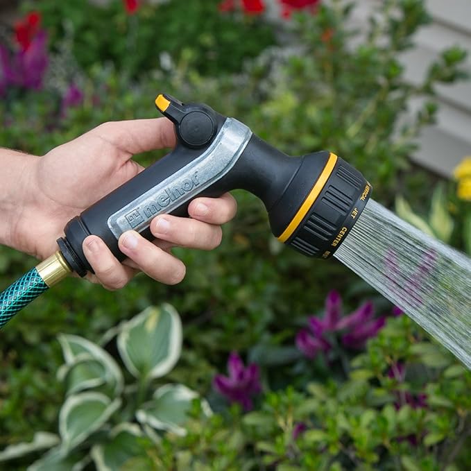 Melnor 65179AMZ Heavyweight Metal Thumb Control Nozzle w/Quick Connect Set