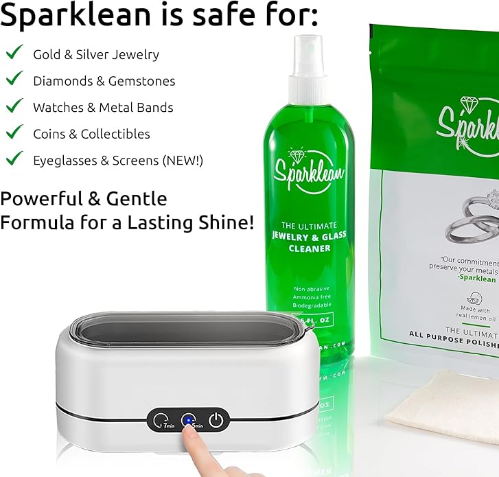 Jewelry Cleaner Solution | Premium Jewelry Cleaner for All Jewelry | Spray Natural Free of Toxins and Ammonia|Silver, Gold and Diamond Cleaner | & Anti Tarnish Spray for Jewelry