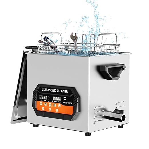 Ultrasonic Cleaner 11L 240W Digital Ultrasonic Cleaning Machine with Upgraded Degassing & Gentle Mode, 40kHz, with Heater & Timer for Tools, Jewelry, Watches, Glasses, Dentures, Small Parts
