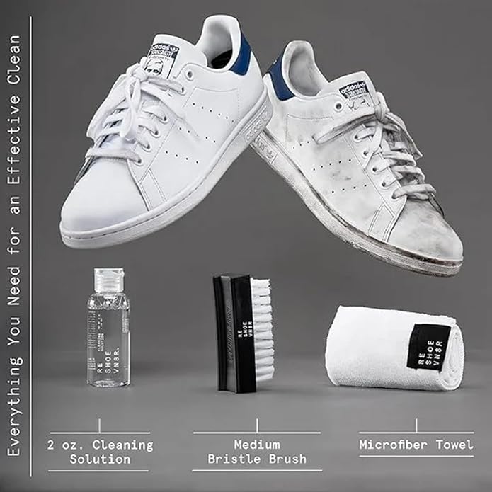 RESHOEVN8R Shoe Cleaner Kit and Sneaker Cleaner Sets - Cleaning Kit Solution for Sneakers, Mesh, Canvas, Suede, Knit, Leather