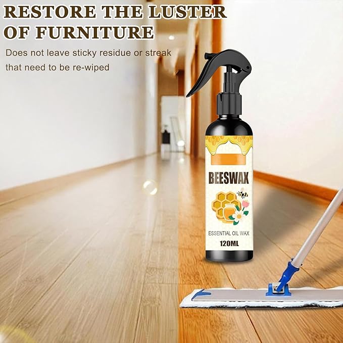 2PCS Beeswax Spray, Beeswax Spray Furniture Polish,Natural Care and Repair Agent, Suitable for Living Room, Kitchen, Wooden Furniture and Floor