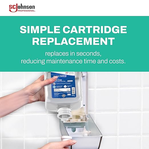 SC Johnson Professional Kindest Kare Advanced Hand Soap Starter Kit with Soap Dispenser and 1L Soap Cartridge for Hospital, Medical and Professional Use