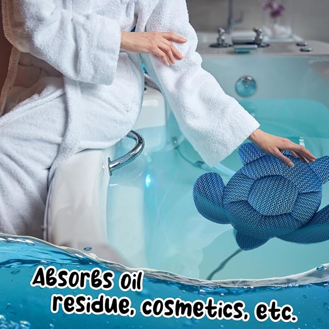 Hot Tub Scum Absorber for Spa Hot Tub,Hot Tub Accessories for Adults,Hot Tub Sponge.Hot Tub Oil Absorbing Sponge for Spa & Pool Cleaner,Hot Tub Turtle Scum Absorber Keeps Water Clean,1 Pack