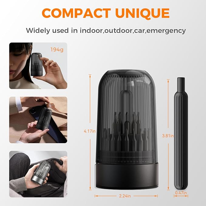 31 in 1 Precision Torx Screwdriver Set, Magnetic S2 Steel Bits with Portable Cylindrical Case. Mini & Small Screwdriver Set for Electronics, Laptop, iPhone, PS5, Switch (Black) (Black)
