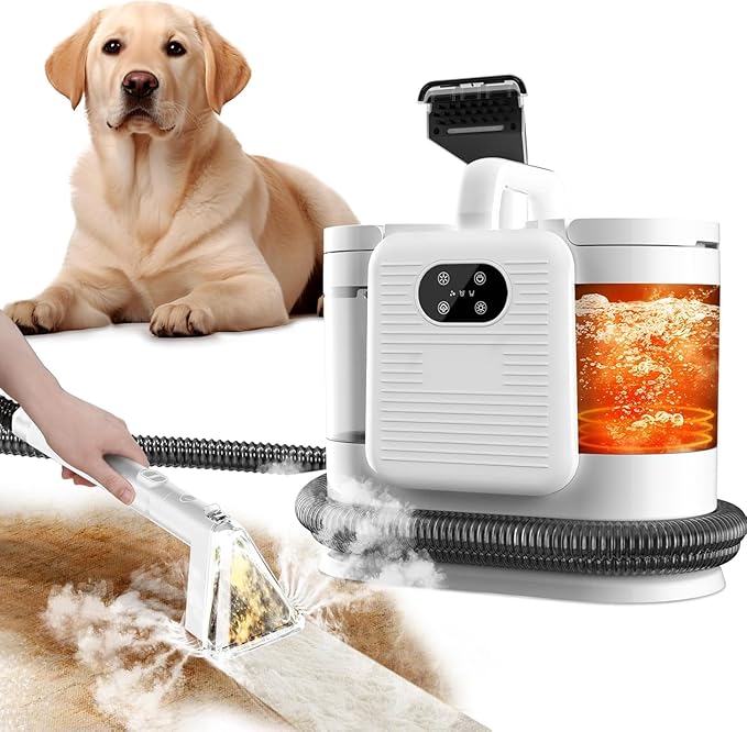 Portable Carpet & Upholstery Steam Spot Cleaner with Heating System 15Kpa Power Suction Deep Spot Cleaning for Pet Stains, Couch, Stairs, Car & Furniture