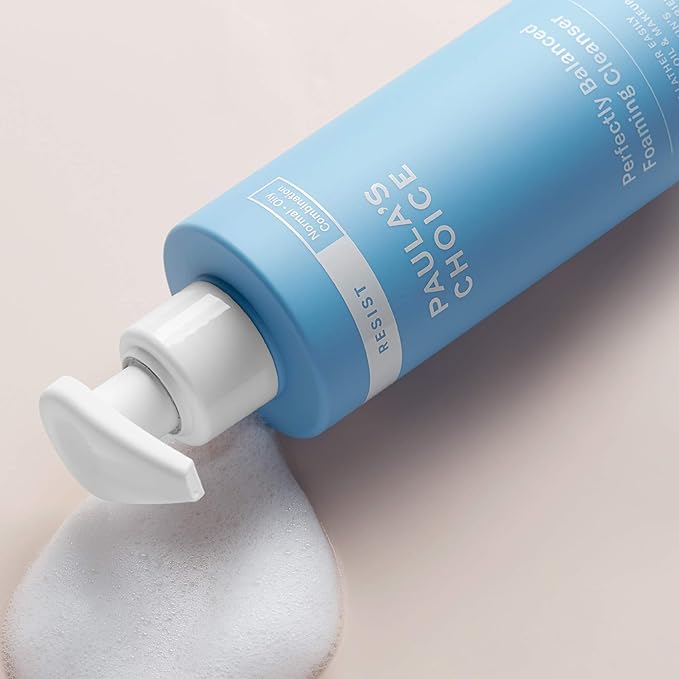 Paula's Choice RESIST Perfectly Balanced Foaming Facial Cleanser, Face Cleanser with Hyaluronic Acid & Aloe, Anti-Aging Face Wash, Large Pores & Oily Skin, Fragrance-Free, 6.4 Fl Oz