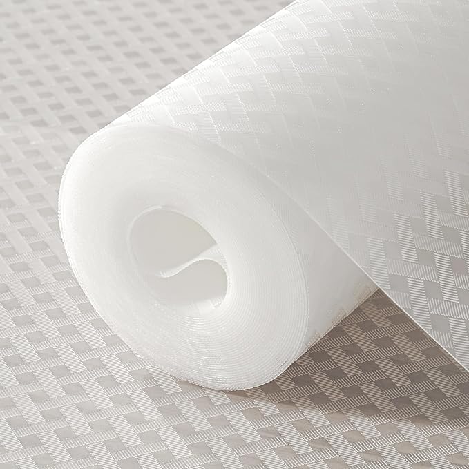 Shelf and Drawer Liner for Kitchen Cabinet, Non-Adhesive 18in x 240in Waterproof Contact Paper Refrigerator Liners Thickened Durable EVA Material Non Slip Mat for Dresser Cupboard Pantry Protector