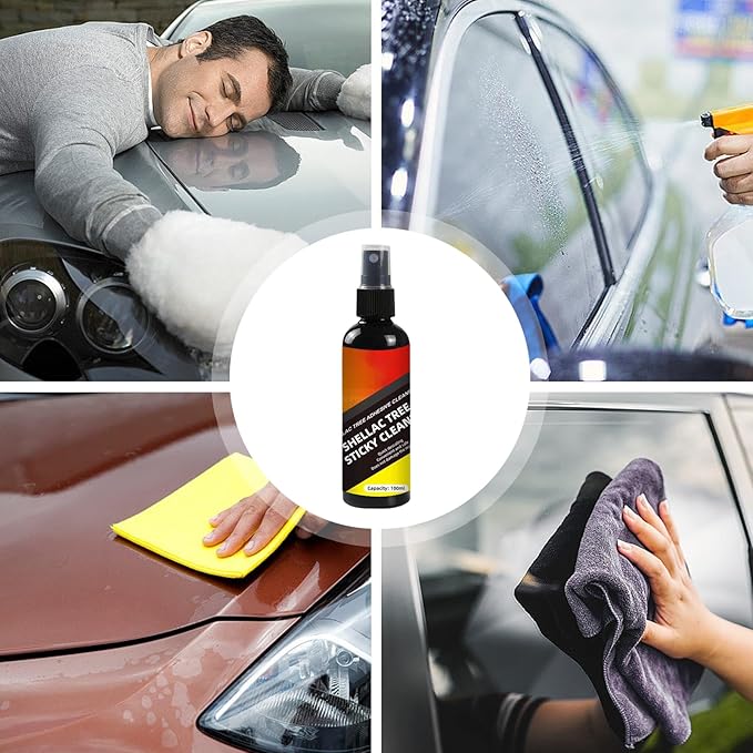 Cars Tree Sap Cleaner – 100ml Bird Dropping Remover Spray | Auto Exterior Detailing Solution, Resin AND Sticker resSidue Dissolver for Paint Glass Bumpers Vehicle Care