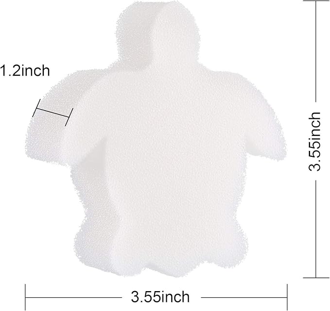 Chuangdi 24 Pieces Hot Tub Sponge, Turtle Oil Scum Absorbing Absorber for Spa and Swimming Pool (White)
