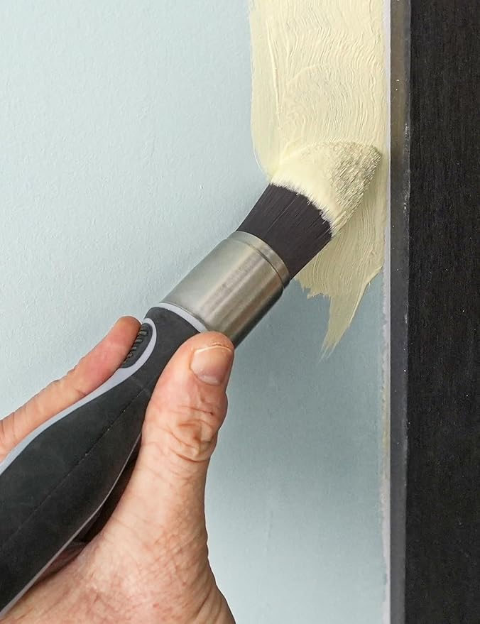 ROLLINGDOG Trim Paint Brush - 25mm Edge Paint Brush Pointed Round Detail Brush Edge Painting Tool for Wall Corners,Doors,Cabinets and Detailed Molding