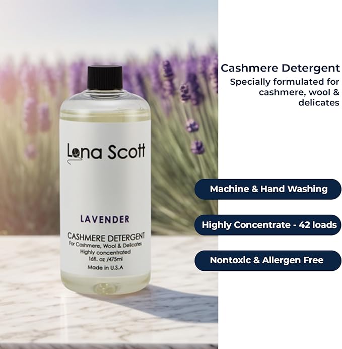 Cashmere, Wool & Delicates Shampoo Detergent 42 Loads. Made in U.S.A (Lavender)