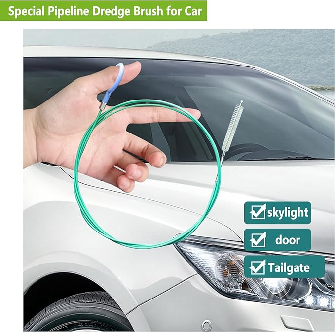 1Pc 80" Extra-Long Flexible Tube Cleaning Brush | Slim Bendable Drain Dredging Tool for Feeding Tubes, Air Hoses, Racking Lines & Narrow Pipes
