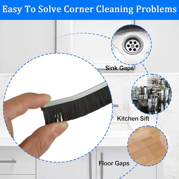 30 PCS Hard Bristle Crevice Cleaning Brush Corners Cleaning Brush Tool Slim Gap Scrubbing Tool Thin Grout Cleaner Brush for Bathroom Kitchens Window Tracks