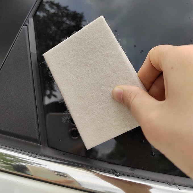 FOSHIO White Soft Felt Squeegee Automotive Vinyl Wrapping Tool - Soft Material Window Tint Film Installing Tool,Pack of 2