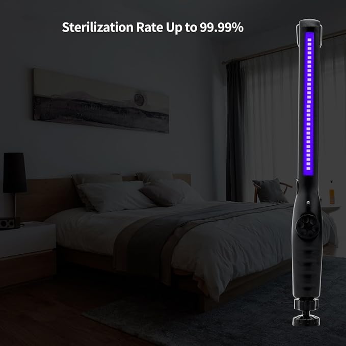 UV Light Sanitizer – Portable UV Light Wand – Rechargeable Handheld Device for Reducing Bacteria and Viruses, Lightweight and Easy to Use