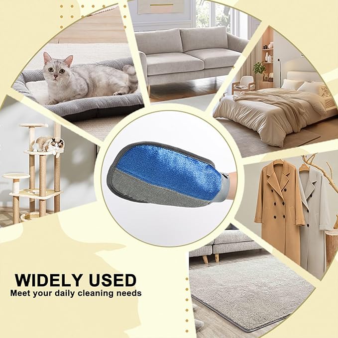 Pet Hair Removal Glove for Dogs & Cats, 2026 Newly Upgraded Electrostatic Animal Hair Removal Glove, Reusable Magic Brush for Clothing, Couch, Bed, Carpet, Car Seat, Furniture