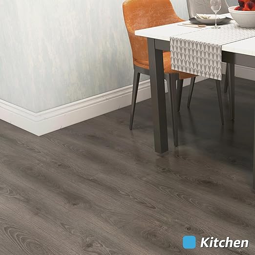 Art3d 60 Sq.ft Peel and Stick Floor Tiles, 40Pcs Luxury Vinyl Plank Flooring Wood Look, Adhesive and Waterproof Tile Sticker for Bedroom, Living Room, Kitchen, Teak