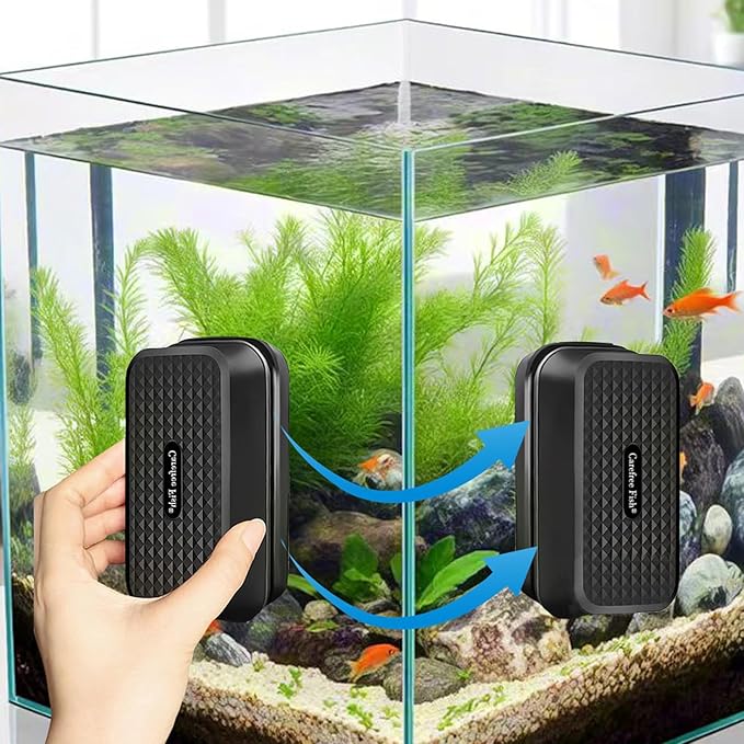 Carefree Fish Aquarium Super Strong Magnetic Cleaner for Glass Fish Tank Magnet Brush No Floating