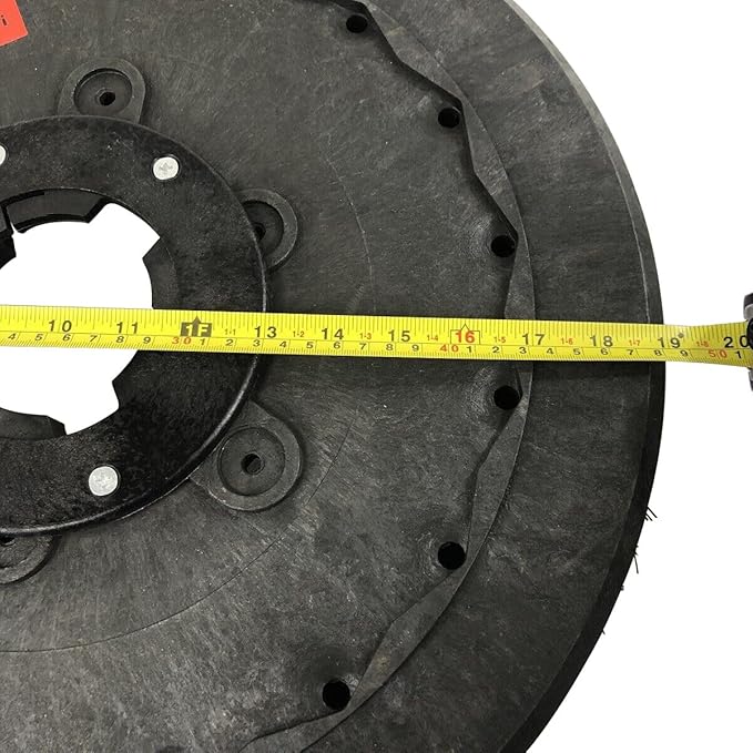 Unviersal Industries 1 Piece Commercial 19 Inch Diameter Heavy Duty Rotary Scrub Brush Fit for Scrubber Machine-Heavy Duty Brush 483mm (Black)
