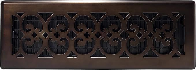 Decor Grates SPH414-RB Floor Register, 4x14, Rubbed Bronze Finish