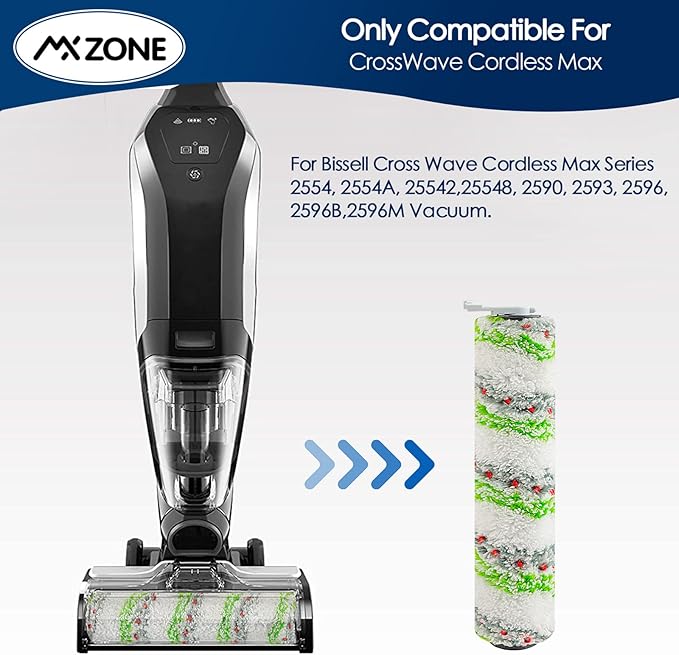 2787 Vaccum Brush Replacement Roll for Bissell CrossWave Cordless Max 2554 2590 2593 2596 Series, for HydroSteam 35151 3515 35152 3513 3518 Vacuum, Multi Surface Pet Brush 1 Pack