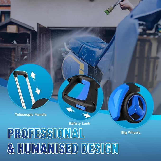 Pressure Washer Power Washer with Touch Screen and Foam Cannon, 5000PSIIMAX, High Pressure Cleaning Machine for Cars, Fences, Patios, Decks and Driveway