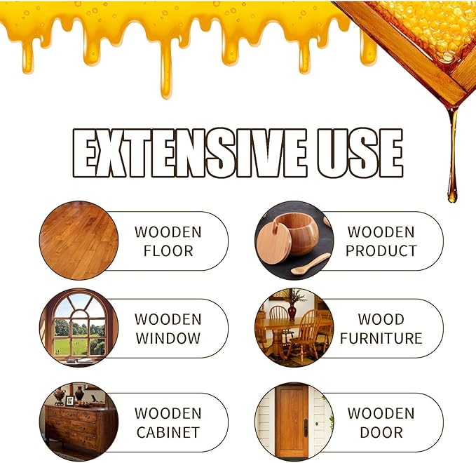 3 Pcs Beeswax Spray Wood Polish, Perfect for Kitchen Living Room Floors Furniture Polish and Cleaner Care.