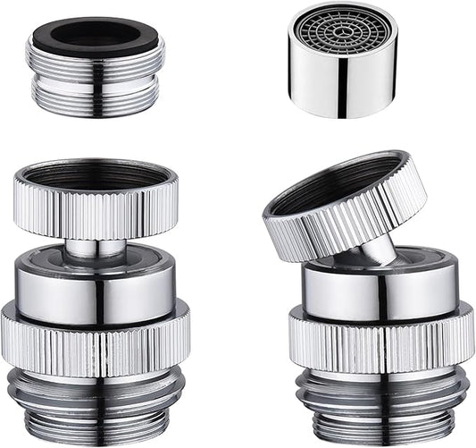Faucet Adapter with Aerator, Sink Faucet to Garden Hose Adapter, Kitchen/Bathroom Fuacet Adapter to Garden Hose, Sink Hose Attachment for Faucet Adapter Connector, Chrome