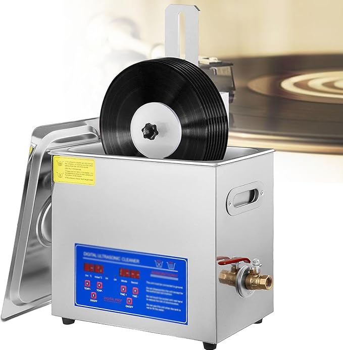 6.5L Stainless Steel Record Cleaner,Ultrasonic Record Cleaning Device,for Jewelry Watch Retainer Glasses More