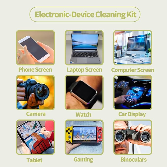 2 Pcs Car Screen Cleaner Accessories, Hatstart Electronic Touch Screens Cleaning Kit for LCD Display TV Laptop Computer Tablet PC Flat Screens, Works with iPhone iPad MacBook Pro, Yellow