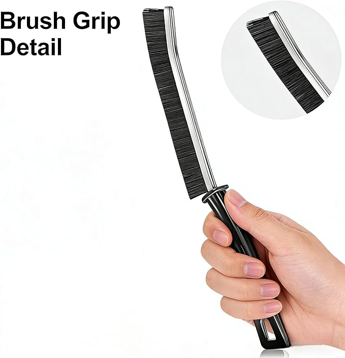 5 PCS Crevice Cleaning Brush Set, Extremely Skinny Gap Cleaning Tools,Hard Bristle Gap Brush for Bathroom & Kitchen, Grout Cleaner Tool for Window Tracks and Tile Lines,Car Detailing