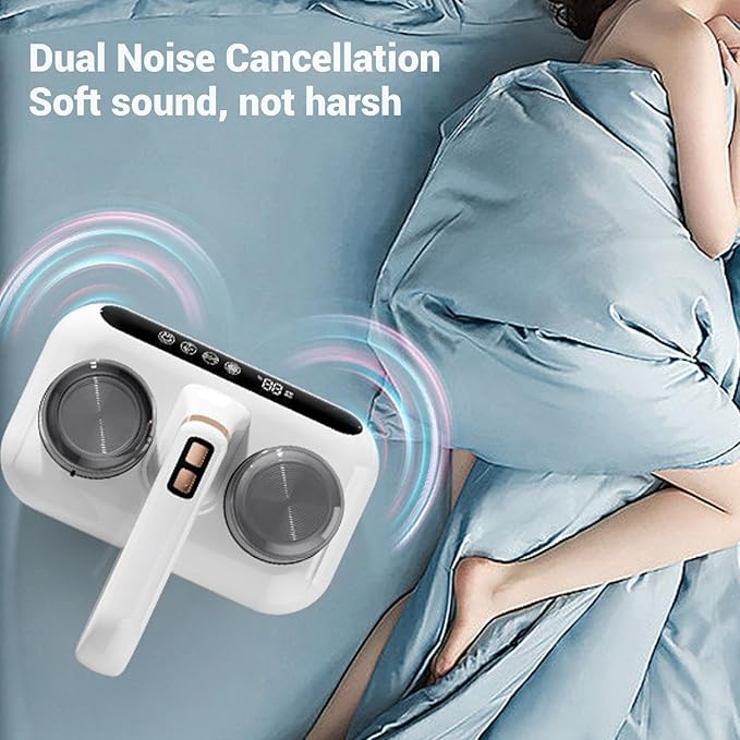 Mattress Vacuum Cleaner, Handheld Bed Vacuum Cleaner 16Kpa Suction Low Noise with 4 Filter, Cordless Handheld Bed Vacuums Effectively Clean Up Bed, Pillows, Sofas, Carpets