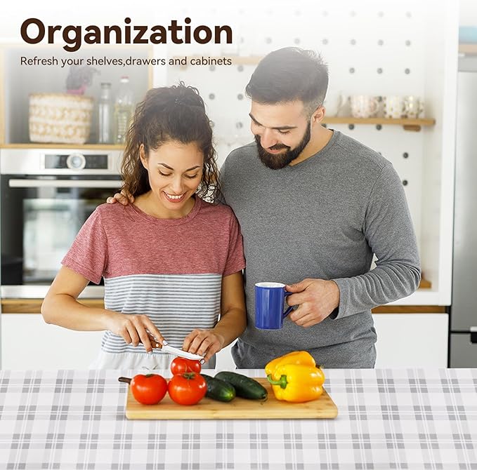 Drawer Shelf Liner for Kitchen Cabinets 12 in x 20 FT, Non Adhesive Slip Resistant Shelf Paper Easy to Clean, Strong Grip Thickened Waterproof Washable Mats for Pantry Shelves Cupboard Dresser, Grey