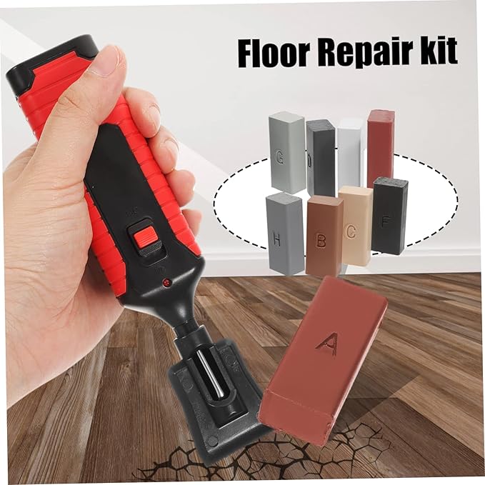 1set Cracked Tile Filler Kit for Marble Porcelain Repair Color Wax Blocks for Floor Restoration Easy to Use for Chips Scratches Damage Kitchens Bathrooms