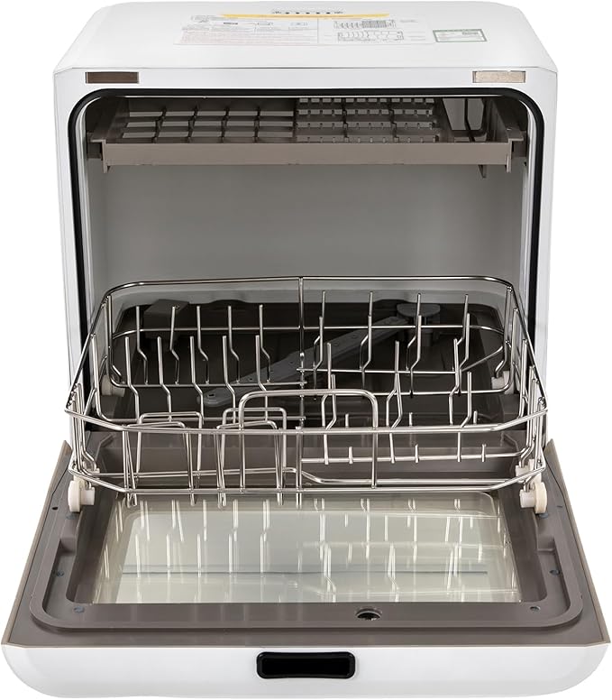 Countertop Dishwasher with 6L Built-in Water Tank, Portable Mini Dishwasher 4 Washing Programs, Counter Top Dishwasher with LED Display for Apartments, Kitchen, 360° Rotating| US Stock