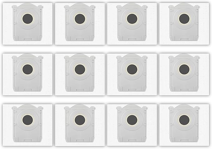 (12 Pack) X8 PRO OMNI Replacement Dust Bags Compatible with ECOVACS DEEBOT X8 PRO OMNI/ T80 Omni/ T30C Omni/ X9 Pro Omni/ T50 MAX PRO Omni/ T50 PRO Omni Robot Vacuum, Canister Bags, Vacuum Bags