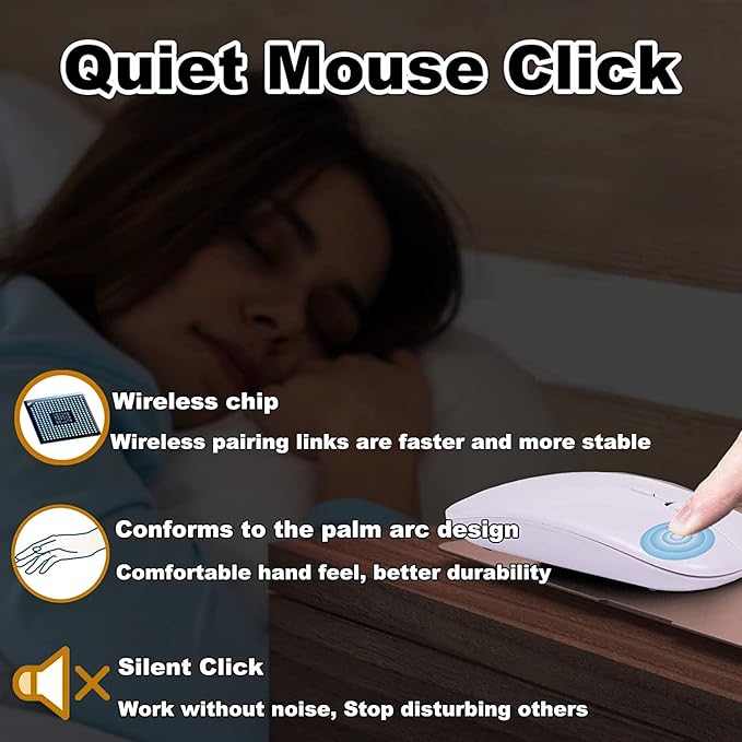 Bluetooth Wireless Keyboard and Mouse Combo,Ultra-Slim Ergonomic Small Rechargeable Bluetooth Keyboard Mouse Set for Apple iPad iPhone Samsung Tablet Phone Android PC Computer Mac Smartphone(White)