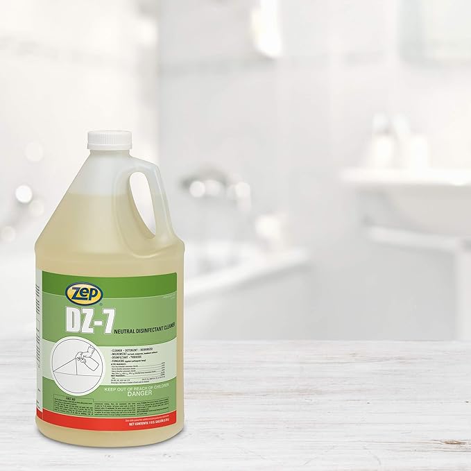 Zep DZ-7 Neutral Disinfectant Cleaner - 1 Gallon (Case of 4) 752023