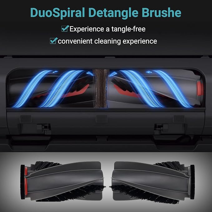 Replacement Kit for Eufy E25/E28:1Pair Main Brushes,2Roller Mops,4HEPA Filters(Right),6Side Brushes, 6Dust Bags, 6Scented Tablets (for Dust Bag Odor Control) + Cleaning Brush