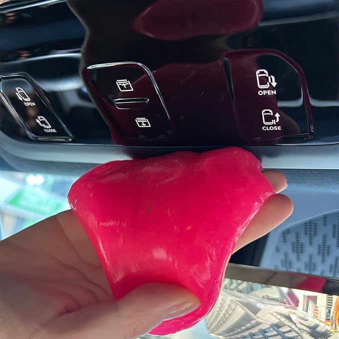 Car Cleaning Gel Putty Car Interior Cleaner Slime Auto Detailing Tools Universal Dust Removal Cleaning Kit for Car Accessories Vents 3C Office Scented 1Pack Rose