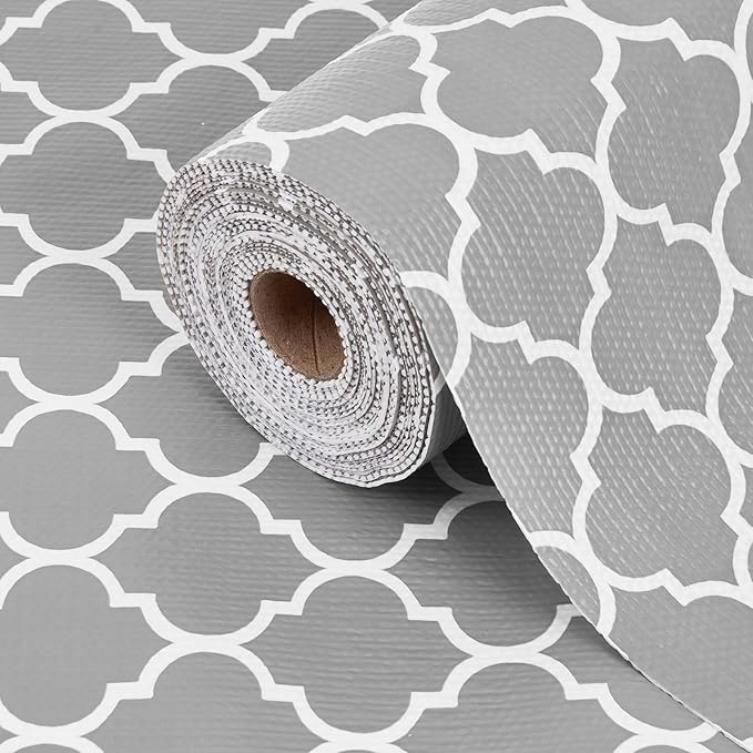 Drawer Shelf Liner for Kitchen Cabinets, Non Adhesive Slip Resistant Shelf Paper Easy to Clean, Strong Grip Thickened Waterproof Washable Mats for Pantry Shelves, Cupboard, Dresser, 17.5 in x 20 FT