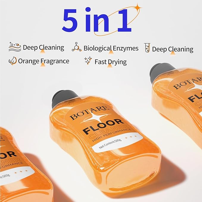 Household Hardwood Floor Cleaner, Acid Free Formula, Floor Solution for Mopping Wood Tile Laminate, Marble, Natural Stones, Porcelain Shower Bathroom, Liquid, 17.6 Fl Oz Each(1 Bottle)
