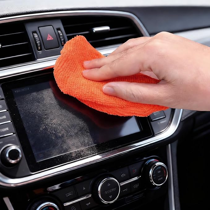 XINDELL 5 Pack Microfiber Pads – Replacement Heads Cover for Xindell Windshield Cleaner Tools. Washable & Reusable Triangle Pads (Red). Fits Window Reach Tool - Handle Not Included
