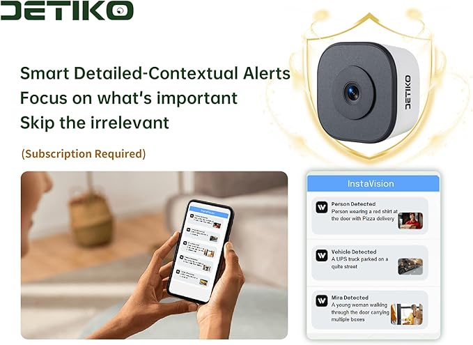 2K Window Camera,2.4G WiFi Only,Smart Window Security Camera with AI Motion Detection,Starlight Color Night Vision 911 Emergency Support,US Cloud Storage,24/7 Recording,Easy & Quick Install