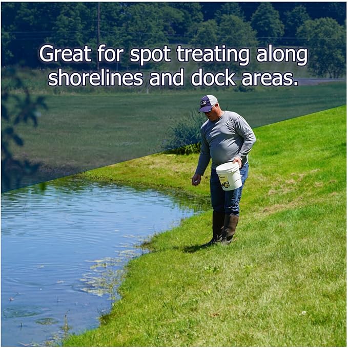 Muck Remover Pellets 25 lb Pond Tablets Treat 6.25 Acres - Lake Muck Remover, Pond Sludge Reducer | Farm Pond Treatment