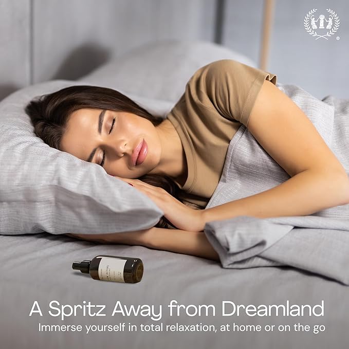 Muse Apothecary Pillow Ritual - Aromatic, Calming and Relaxing Pillow Mist, Linen and Fabric Spray - Infused with Natural Aromatherapy Essential Oils - 8 oz, Bergamot + French Lavender + Sandalwood