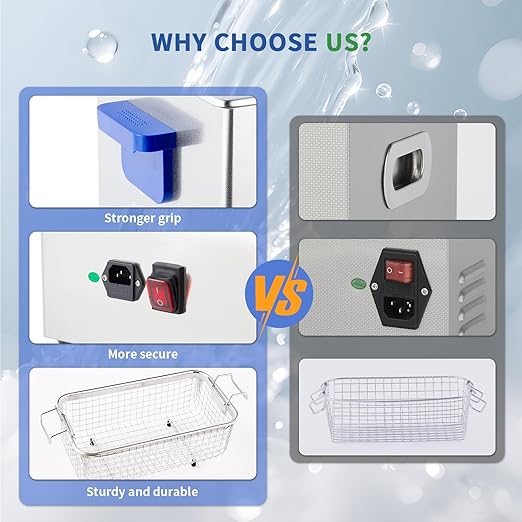 DK SONIC Ultrasonic Cleaner 3L,120W Professional Ultrasonic Jewelry Cleaner with Heater&Timer,Digital Control&Basket, Multiple Functions for Jewelry,Glasses,Chains, Watches