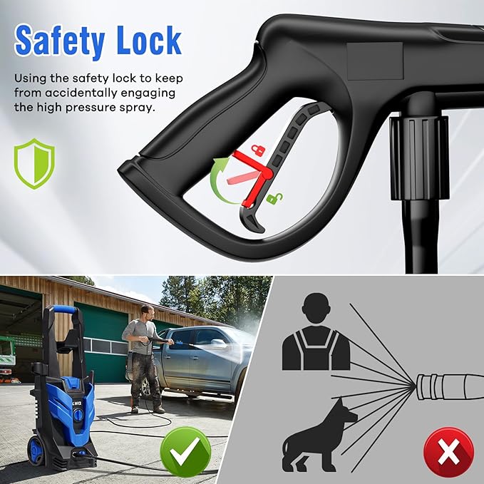 Pressure Washer, Washer with 4 Quick Connect Nozzles, Pressure Cleaning Machine with Foam Cannon for Cars/Fences/Driveways/Patios/Home Cleaning, Pallet of Product