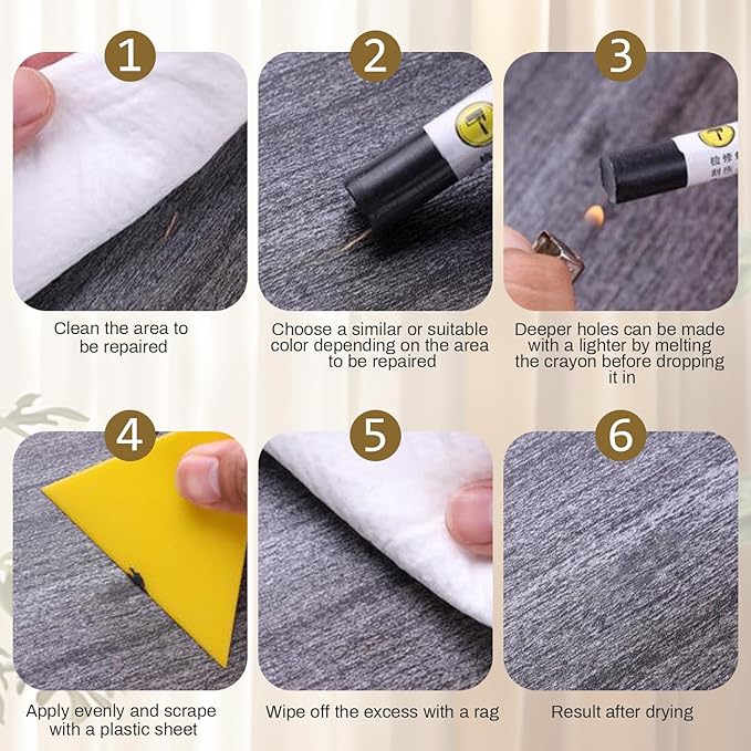 Wood Filler Sticks，20 Colors Wood Repair Wax Crayons Furniture Markers Touch up for Repairing Scratches, Scuffs, Cracks, Dings and Holes in Wood Floors, Cabinets, Furniture (Light Color Series)